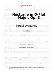undefined Sergei Lyapunov - Nocturne in D-Flat Major, Op. 8
