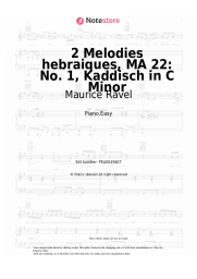 undefined Maurice Ravel - Deux Melodies hebraiques, MA 22: No. 1, Kaddisch in C Minor