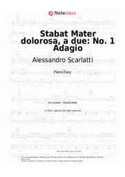 Sheet music, chords Alessandro Scarlatti - Stabat Mater dolorosa, a due: No. 1 Adagio