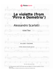 Sheet music, chords Alessandro Scarlatti - Le violette (from ‘Pirro e Demetrio’)