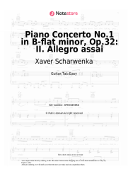Sheet music, chords Xaver Scharwenka - Piano Concerto No.1 in B-flat minor, Op.32: II. Allegro assai