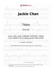 Sheet music, chords Tiësto, Dzeko, Post Malone, Preme - Jackie Chan