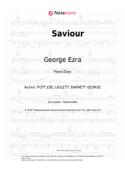 Sheet music, chords George Ezra, First Aid Kit - Saviour