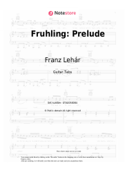 Sheet music, chords Franz Lehár - Fruhling: Prelude to Act I