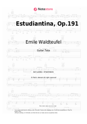 Sheet music, chords Emile Waldteufel - Estudiantina, Op.191