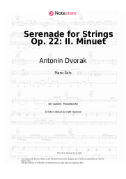Sheet music, chords Antonin Dvorak - Serenade for Strings Op. 22: II. Minuet