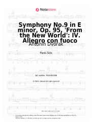 Sheet music, chords Antonin Dvorak - Symphony No.9 in E minor, Op. 95, 'From the New World': IV. Allegro con fuoco