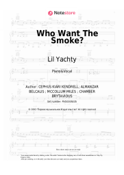 Sheet music, chords Lil Yachty, Cardi B, Offset - Who Want The Smoke?
