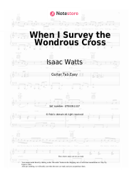 Sheet music, chords Isaac Watts, Christian hymnody - When I Survey the Wondrous Cross