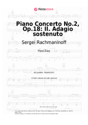 Sheet music, chords Sergei Rachmaninoff - Piano Concerto No.2, Op.18: II. Adagio sostenuto