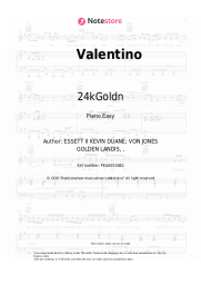 Sheet music, chords 24kGoldn, Imanbek - Valentino