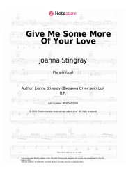 Sheet music, chords Joanna Stingray - Give Me Some More Of Your Love