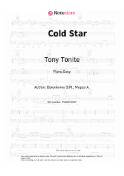 Sheet music, chords Tony Tonite - Cold Star