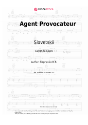 Sheet music, chords Slovetskii - Agent Provocateur