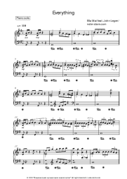 Sheet music, chords Ella Mai, John Legend - Everything