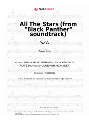 Sheet music, chords SZA, Kendrick Lamar - All The Stars (from Black Panther soundtrack)