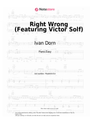 Sheet music, chords Ivan Dorn - Right Wrong (Featuring Victor Solf)