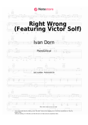Sheet music, chords Ivan Dorn - Right Wrong (Featuring Victor Solf)