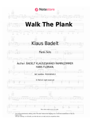 Sheet music, chords Klaus Badelt - Walk The Plank