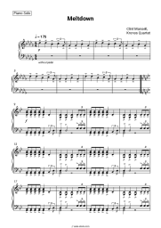 Sheet music, chords Clint Mansell, Kronos Quartet - Meltdown