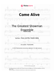 Sheet music, chords The Greatest Showman Ensemble, Hugh Jackman - Come Alive
