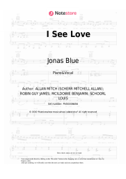Sheet music, chords Jonas Blue, Joe Jonas - I See Love