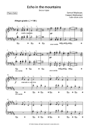 Sheet music, chords Samuel Maykapar - Echo in the mountains