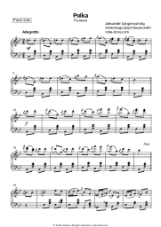 Sheet music, chords Alexander Dargomyzhsky - Polka