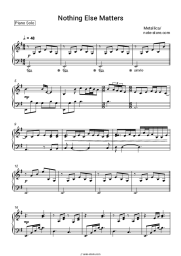 Sheet music, chords Metallica - Nothing Else Matters