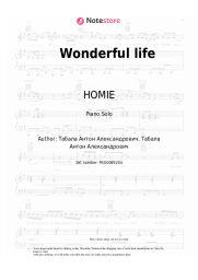 Sheet music, chords HOMIE - Wonderful life