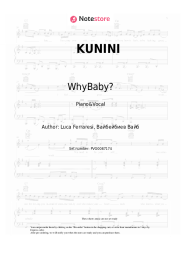 Sheet music, chords WhyBaby? - KUNINI