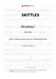 Sheet music, chords WhyBaby? - SKITTLES