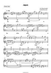 Sheet music, chords Jan Kaczmarek - Japan