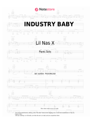 Sheet music, chords Lil Nas X, Jack Harlow - INDUSTRY BABY