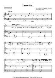 Sheet music, chords Kane Brown, Katelyn Brown - Thank God