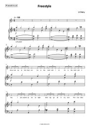 Sheet music, chords Lil Baby - Freestyle