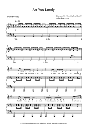 Sheet music, chords Steve Aoki, Alan Walker, ISÁK - Are You Lonely