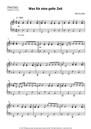 Sheet music, chords Ben Zucker - Was für eine geile Zeit