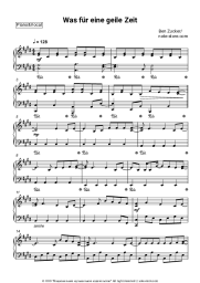 Sheet music, chords Ben Zucker - Was für eine geile Zeit