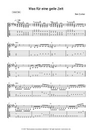 Sheet music, chords Ben Zucker - Was für eine geile Zeit