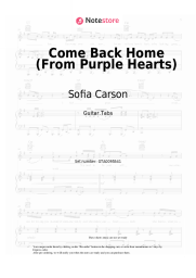 Sheet music, chords Sofia Carson - Come Back Home (From Purple Hearts)