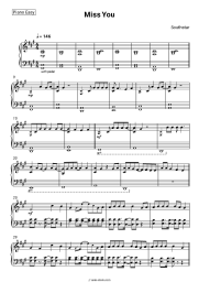 Sheet music, chords Southstar - Miss You