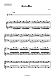 Sheet music, chords JVKE - Golden Hour