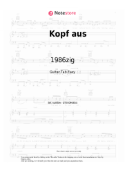 Sheet music, chords 1986zig - Kopf aus