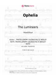Sheet music, chords The Lumineers - Ophelia