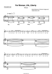 Sheet music, chords Rana Mansour - For Woman, Life, Liberty (Baraye)