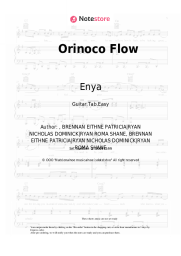 Sheet music, chords Enya - Orinoco Flow