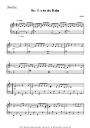 Sheet music, chords Adele - Set Fire To The Rain