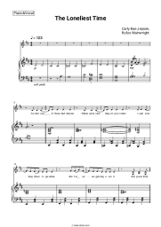 Sheet music, chords Carly Rae Jepsen, Rufus Wainwright - The Loneliest Time