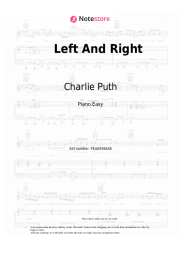 Sheet music, chords Charlie Puth, Jung Kook - Left And Right